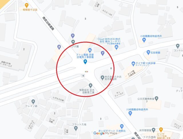 YOSHIオーディション後の事故場所どこ？多摩区堰2丁目交差点を地図付きで紹介！